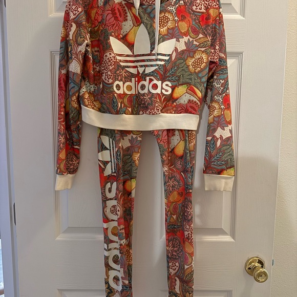 adidas Pants - Adidas Originals x The Farm Company tropical/floral collection track suit